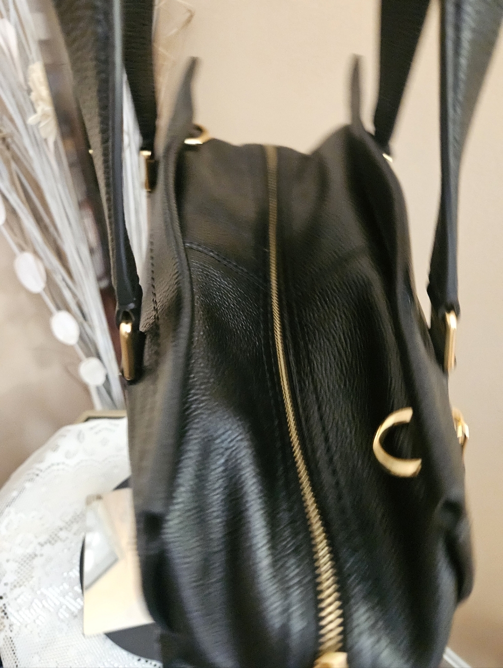❤️💕Womens Large Marc Jacobs Black Textured Leather Satchel🩷❣️ - Picture 4 of 7